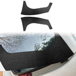 2pcs/Set Carbon Fiber Car Rear Windshield Decorative Sticker for SEAT Leon 2005-2012, Carbon Sheet Style, Left and Right Driver, Rear Windshield