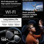 L801 智慧眼鏡，搭載 8MP 高清攝影機，錄影，WiFi 傳輸，AI 智慧語音助理，智慧穿戴耳機
