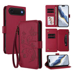 蝴蝶愛花多卡拉鍊錢包皮革手機殼，適用於 iPhone 17e / 16e、iPhone 17 Pro Max、iPhone 17 Pro、iPhone 17、iPhone Air、iPhone 16 Pro Max