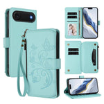 蝴蝶愛花多卡拉鍊錢包皮革手機殼，適用於 iPhone 17e / 16e、iPhone 17 Pro Max、iPhone 17 Pro、iPhone 17、iPhone Air、iPhone 16 Pro Max
