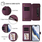 Butterfly Love Flower Multi-card Zipper Wallet Leather Phone Case, For iPhone 16 Pro, For iPhone 16 Plus, For iPhone 16, For iPhone 15 Pro Max, For iPhone 15 Pro, For iPhone 15 Plus