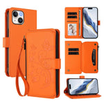 蝴蝶愛心花多卡拉鍊錢包皮革手機殼，適用於 iPhone 15、iPhone 14 Plus、iPhone 14 / 13、iPhone 14 Pro、iPhone 14 Pro Max、iPhone 7 / 8 / SE 2022