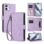 蝴蝶愛花多卡拉鍊錢包皮革手機殼，適用於 iPhone 11 Pro Max，適用於 iPhone 11，適用於 iPhone 11 Pro，適用於 iPhone X / XS，適用於 iPhone XR，適用於 iPhone XS Max