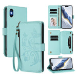 蝴蝶愛花多卡拉鍊錢包皮革手機殼，適用於 iPhone 11 Pro Max，適用於 iPhone 11，適用於 iPhone 11 Pro，適用於 iPhone X / XS，適用於 iPhone XR，適用於 iPhone XS Max