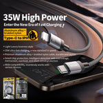 WK WDC-99 Kingkong Ruike 系列 35W USB-C / Type-C 轉 8 Pin 編織充電數據線，長度：1m，Type-C 轉 8 Pin