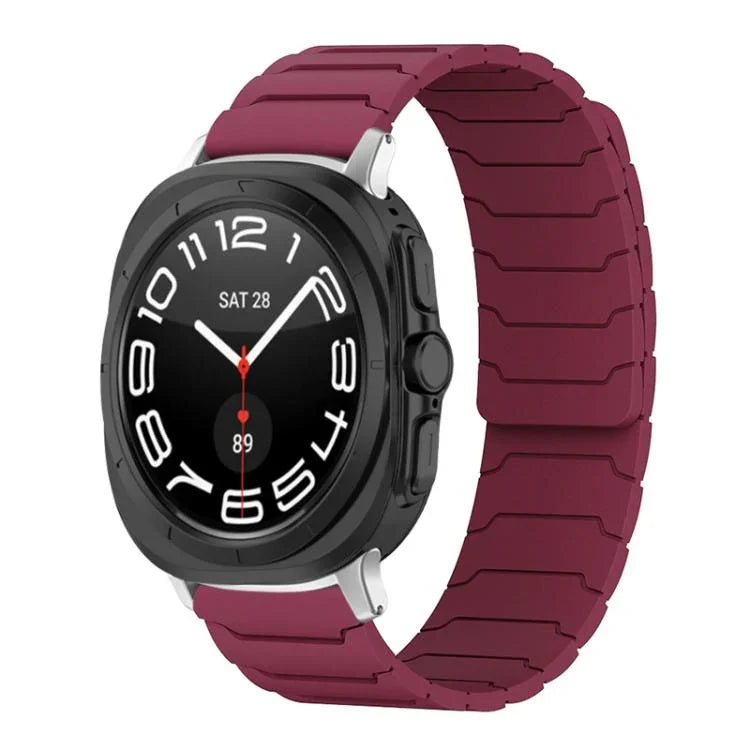 xDfind 磁吸矽膠錶帶，適用於 Samsung Galaxy Watch Ultra / Ultra 2025，Samsung Galaxy Watch8 / 8 Classic，Samsung Galaxy Watch 7 / 6 / 5 / FE