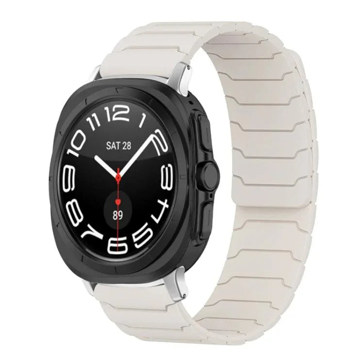 xDfind 磁吸矽膠錶帶，適用於 Samsung Galaxy Watch Ultra / Ultra 2025，Samsung Galaxy Watch8 / 8 Classic，Samsung Galaxy Watch 7 / 6 / 5 / FE