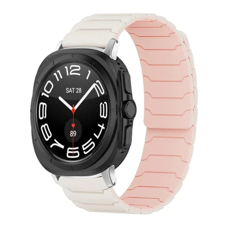 xDfind 磁吸矽膠錶帶，適用於 Samsung Galaxy Watch Ultra / Ultra 2025，Samsung Galaxy Watch8 / 8 Classic，Samsung Galaxy Watch 7 / 6 / 5 / FE