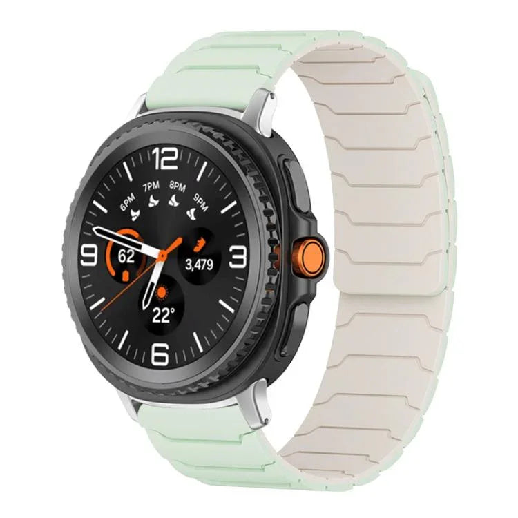 xDfind 磁吸矽膠錶帶，適用於 Samsung Galaxy Watch Ultra / Ultra 2025，Samsung Galaxy Watch8 / 8 Classic，Samsung Galaxy Watch 7 / 6 / 5 / FE