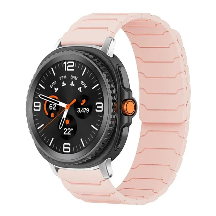 xDfind 磁吸矽膠錶帶，適用於 Samsung Galaxy Watch Ultra / Ultra 2025，Samsung Galaxy Watch8 / 8 Classic，Samsung Galaxy Watch 7 / 6 / 5 / FE