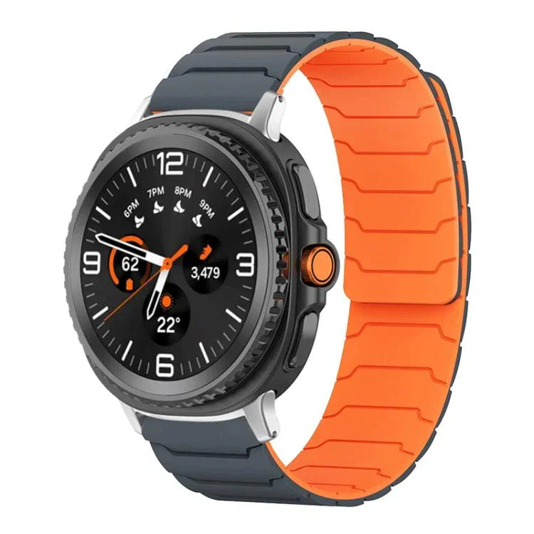 xDfind 磁吸矽膠錶帶，適用於 Samsung Galaxy Watch Ultra / Ultra 2025，Samsung Galaxy Watch8 / 8 Classic，Samsung Galaxy Watch 7 / 6 / 5 / FE