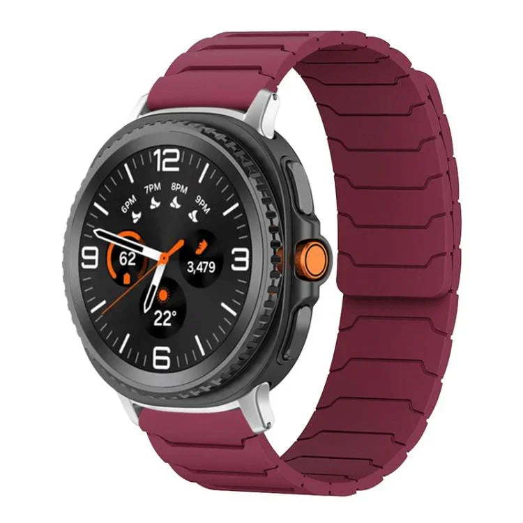 xDfind 磁吸矽膠錶帶，適用於 Samsung Galaxy Watch Ultra / Ultra 2025，Samsung Galaxy Watch8 / 8 Classic，Samsung Galaxy Watch 7 / 6 / 5 / FE
