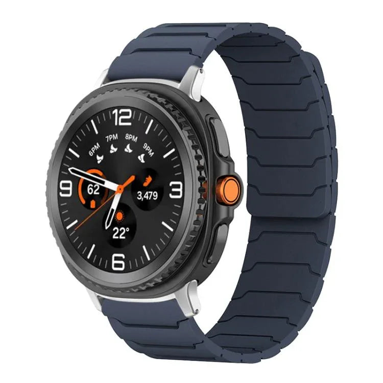 xDfind 磁吸矽膠錶帶，適用於 Samsung Galaxy Watch Ultra / Ultra 2025，Samsung Galaxy Watch8 / 8 Classic，Samsung Galaxy Watch 7 / 6 / 5 / FE
