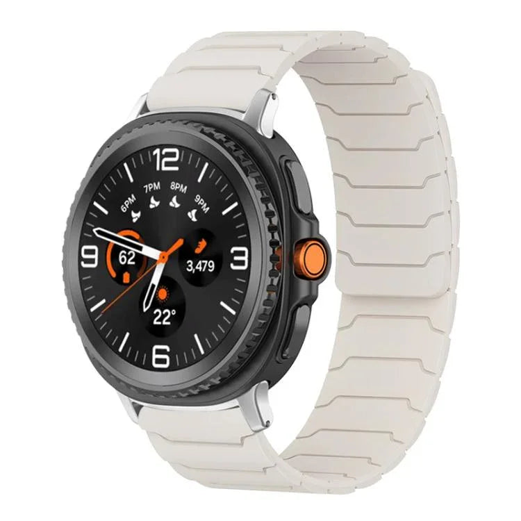 xDfind 磁吸矽膠錶帶，適用於 Samsung Galaxy Watch Ultra / Ultra 2025，Samsung Galaxy Watch8 / 8 Classic，Samsung Galaxy Watch 7 / 6 / 5 / FE