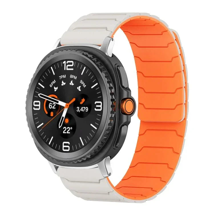 xDfind 磁吸矽膠錶帶，適用於 Samsung Galaxy Watch Ultra / Ultra 2025，Samsung Galaxy Watch8 / 8 Classic，Samsung Galaxy Watch 7 / 6 / 5 / FE