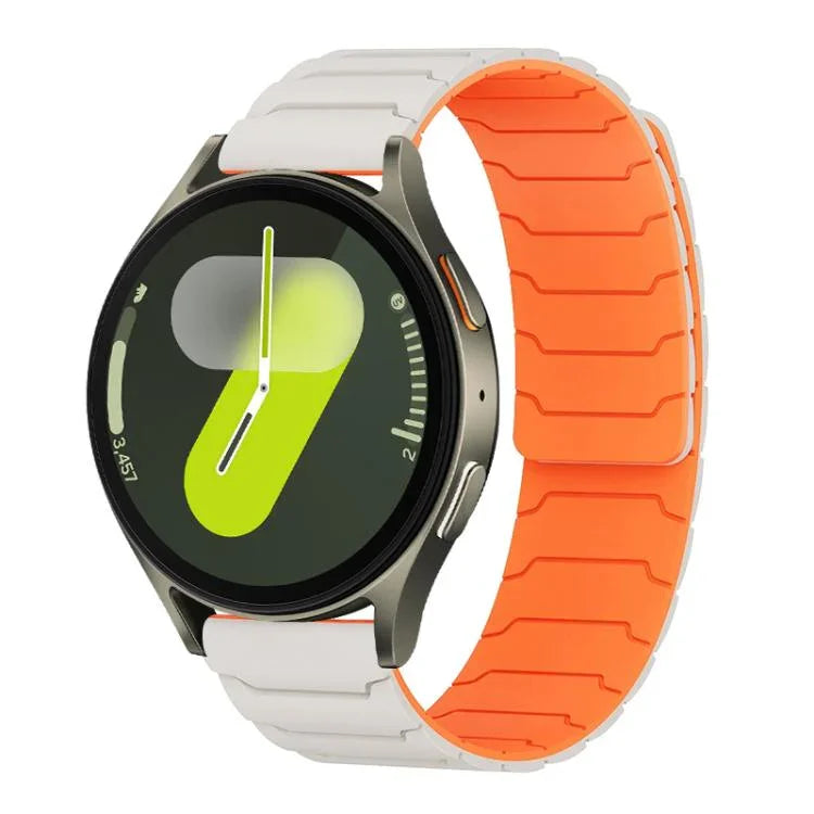 xDfind 磁吸矽膠錶帶，適用於 Samsung Galaxy Watch Ultra / Ultra 2025，Samsung Galaxy Watch8 / 8 Classic，Samsung Galaxy Watch 7 / 6 / 5 / FE