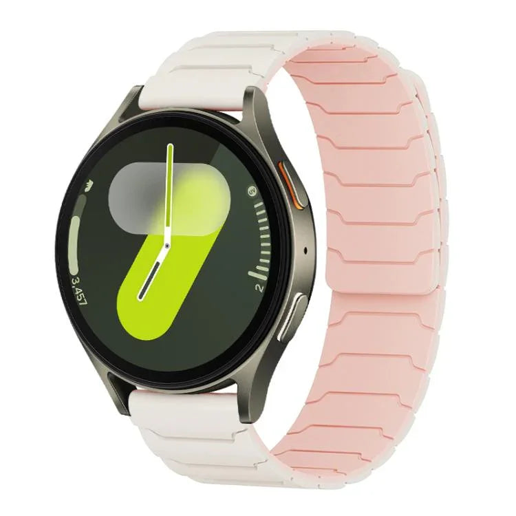 xDfind 磁吸矽膠錶帶，適用於 Samsung Galaxy Watch Ultra / Ultra 2025，Samsung Galaxy Watch8 / 8 Classic，Samsung Galaxy Watch 7 / 6 / 5 / FE