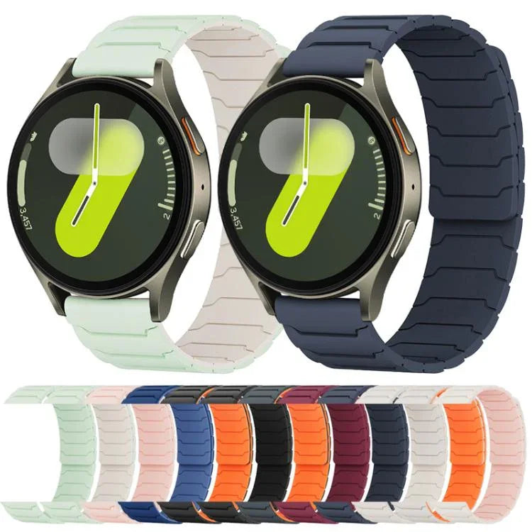 xDfind 磁吸矽膠錶帶，適用於 Samsung Galaxy Watch Ultra / Ultra 2025，Samsung Galaxy Watch8 / 8 Classic，Samsung Galaxy Watch 7 / 6 / 5 / FE