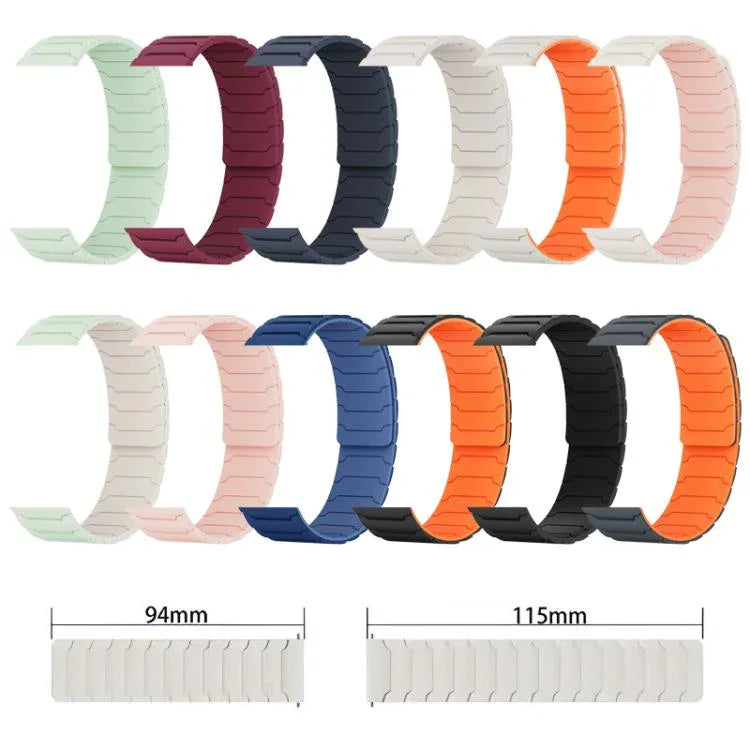 xDfind 磁吸矽膠錶帶，適用於 Samsung Galaxy Watch Ultra / Ultra 2025，Samsung Galaxy Watch8 / 8 Classic，Samsung Galaxy Watch 7 / 6 / 5 / FE