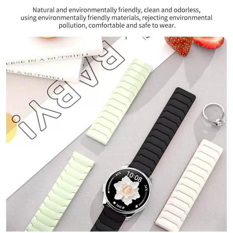 xDfind 磁吸矽膠錶帶，適用於 Samsung Galaxy Watch Ultra / Ultra 2025，Samsung Galaxy Watch8 / 8 Classic，Samsung Galaxy Watch 7 / 6 / 5 / FE