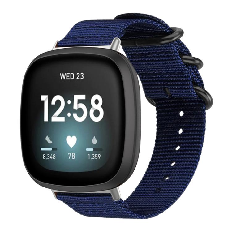 xDfind Ring Buckle Nylon Canvas Watch Band, For Fitbit Versa 4 / 3 / Sense 2 / Sense, For Fitbit Versa 2 / Versa / Versa Lite