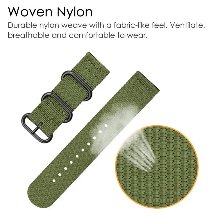xDfind Ring Buckle Nylon Canvas Watch Band, For Fitbit Versa 4 / 3 / Sense 2 / Sense, For Fitbit Versa 2 / Versa / Versa Lite