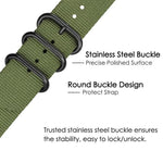 xDfind Ring Buckle Nylon Canvas Watch Band, For Fitbit Versa 4 / 3 / Sense 2 / Sense, For Fitbit Versa 2 / Versa / Versa Lite