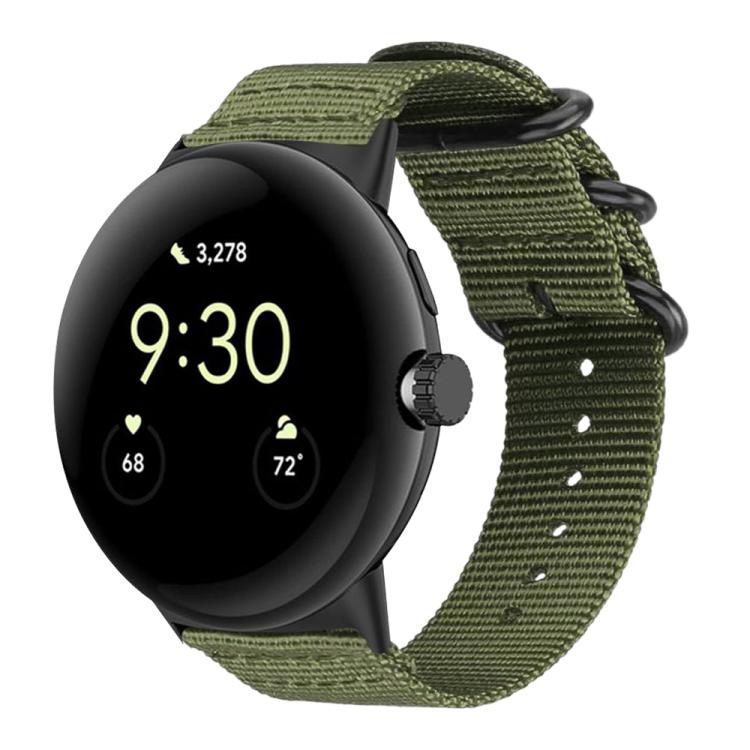 xDfind 環扣尼龍帆布錶帶，適用 Google Pixel Watch4 / Watch3 45mm，適用 Google Pixel 4 / 3 / 2 / 1 41mm
