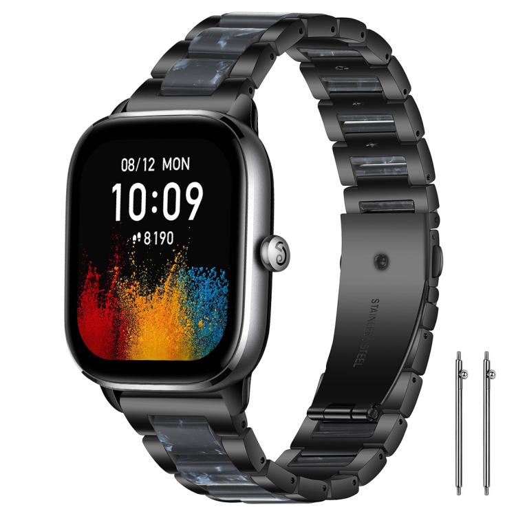xDfind Three Beads Metal Resin Watch Band, 14mm, 18mm, 20mm, 22mm