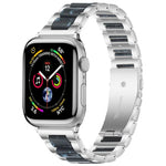xDfind 三珠金屬樹脂錶帶，適用於 Apple Watch 42 / 44 / 45 / 46 / 49mm，適用於 Apple Watch 38 / 40 / 41 / S10 42mm