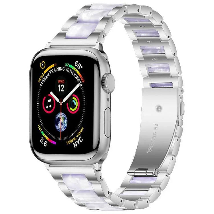 xDfind 三珠金屬樹脂錶帶，適用於 Apple Watch 42 / 44 / 45 / 46 / 49mm，適用於 Apple Watch 38 / 40 / 41 / S10 42mm