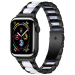 xDfind 三珠金屬樹脂錶帶，適用於 Apple Watch 42 / 44 / 45 / 46 / 49mm，適用於 Apple Watch 38 / 40 / 41 / S10 42mm