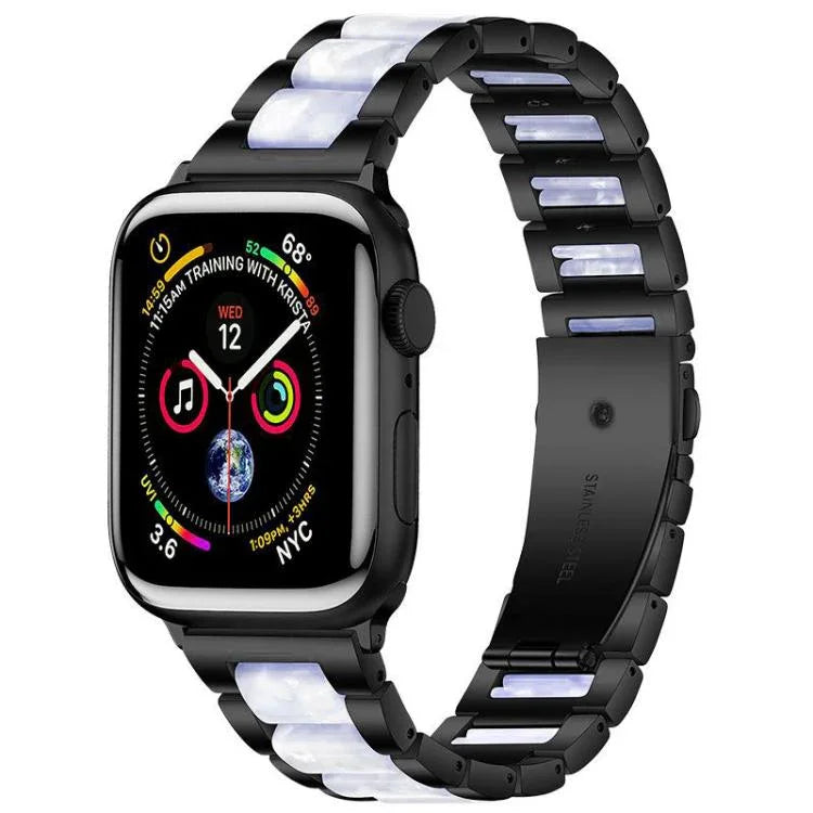 xDfind 三珠金屬樹脂錶帶，適用於 Apple Watch 42 / 44 / 45 / 46 / 49mm，適用於 Apple Watch 38 / 40 / 41 / S10 42mm