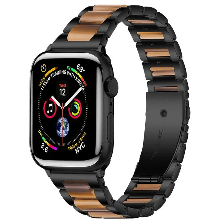 xDfind 三珠金屬樹脂錶帶，適用於 Apple Watch 42 / 44 / 45 / 46 / 49mm，適用於 Apple Watch 38 / 40 / 41 / S10 42mm