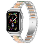 xDfind 三珠金屬樹脂錶帶，適用於 Apple Watch 42 / 44 / 45 / 46 / 49mm，適用於 Apple Watch 38 / 40 / 41 / S10 42mm