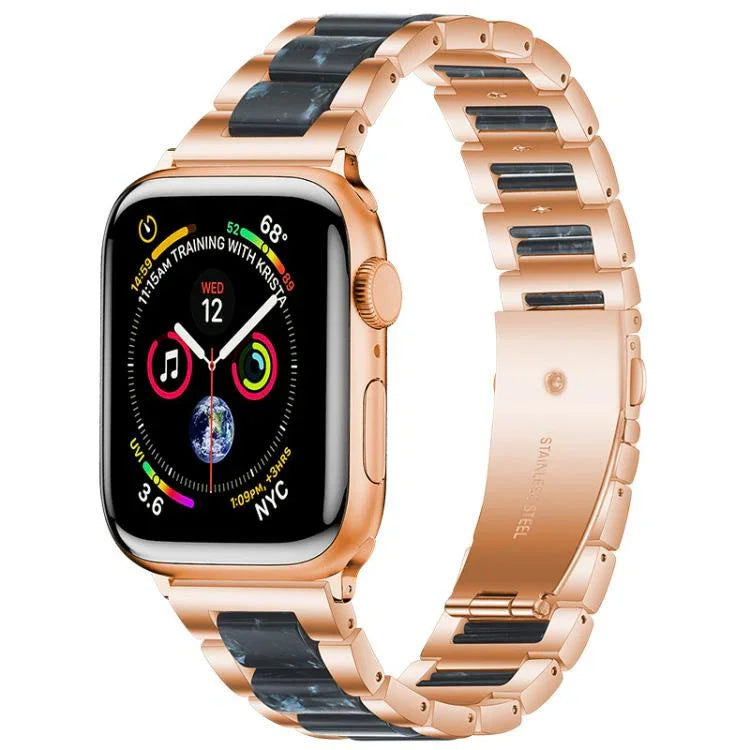 xDfind 三珠金屬樹脂錶帶，適用於 Apple Watch 42 / 44 / 45 / 46 / 49mm，適用於 Apple Watch 38 / 40 / 41 / S10 42mm