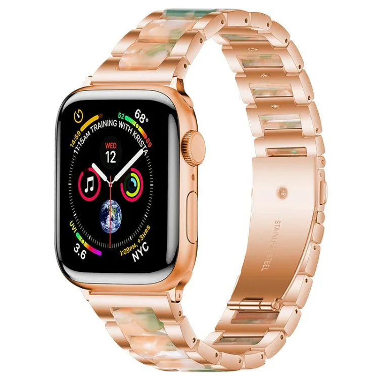 xDfind 三珠金屬樹脂錶帶，適用於 Apple Watch 42 / 44 / 45 / 46 / 49mm，適用於 Apple Watch 38 / 40 / 41 / S10 42mm