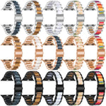 xDfind 三珠金屬樹脂錶帶，適用於 Apple Watch 42 / 44 / 45 / 46 / 49mm，適用於 Apple Watch 38 / 40 / 41 / S10 42mm