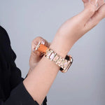 xDfind 三珠金屬樹脂錶帶，適用於 Apple Watch 42 / 44 / 45 / 46 / 49mm，適用於 Apple Watch 38 / 40 / 41 / S10 42mm