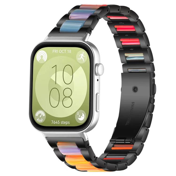 xDfind Three Beads Metal Resin Watch Band, For Huawei Watch Fit4 / Fit4 Pro / Fit3, For Huawei Band 10 / 9 / 8