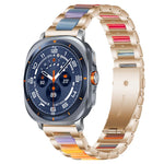 xDfind 三珠金屬樹脂錶帶，適用於三星 Galaxy Watch Ultra/Ultra 2025，適用於三星 Galaxy Watch8 / 8 Classic，適用於三星 Galaxy Watch 7 / 6 / 5 / FE