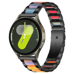 xDfind 三珠金屬樹脂錶帶，適用於三星 Galaxy Watch Ultra/Ultra 2025，適用於三星 Galaxy Watch8 / 8 Classic，適用於三星 Galaxy Watch 7 / 6 / 5 / FE