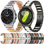xDfind 三珠金屬樹脂錶帶，適用於三星 Galaxy Watch Ultra/Ultra 2025，適用於三星 Galaxy Watch8 / 8 Classic，適用於三星 Galaxy Watch 7 / 6 / 5 / FE