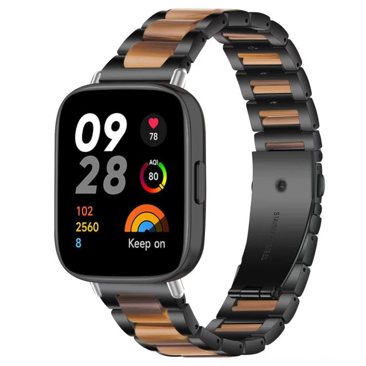 xDfind Three Beads Metal Resin Watch Band, For Redmi Watch6/5/4/Xiaomi Band 9 Pro/8 Pro, For Xiaomi Smart Band 10 / 9 / 8, For Redmi Watch 3