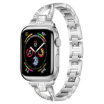 xDfind X 形單排鑽石金屬錶帶，適用於 Apple Watch 42 / 44 / 45 / 46 / 49mm，適用於 Apple Watch 38 / 40 / 41 / S10 42mm