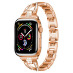 xDfind X 形單排鑽石金屬錶帶，適用於 Apple Watch 42 / 44 / 45 / 46 / 49mm，適用於 Apple Watch 38 / 40 / 41 / S10 42mm