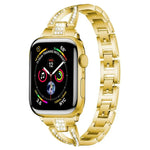 xDfind X 形單排鑽石金屬錶帶，適用於 Apple Watch 42 / 44 / 45 / 46 / 49mm，適用於 Apple Watch 38 / 40 / 41 / S10 42mm