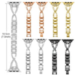 xDfind X 形單排鑽石金屬錶帶，適用於 Apple Watch 42 / 44 / 45 / 46 / 49mm，適用於 Apple Watch 38 / 40 / 41 / S10 42mm