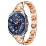 xDfind X型單排鑽石金屬錶帶，適用於 Samsung Galaxy Watch Ultra/Ultra 2025，Samsung Galaxy Watch8 / 8 Classic，Samsung Galaxy Watch 7 / 6 / 5 / FE