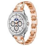 xDfind X型單排鑽石金屬錶帶，適用於 Samsung Galaxy Watch Ultra/Ultra 2025，Samsung Galaxy Watch8 / 8 Classic，Samsung Galaxy Watch 7 / 6 / 5 / FE